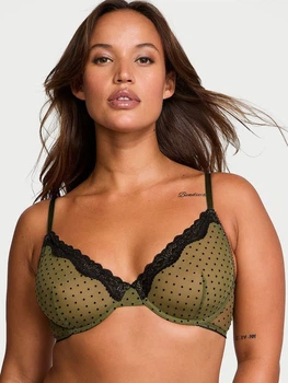 Бюстгальтер с косточками Victoria's Secret 379512138 34B Зеленый (1160476239)