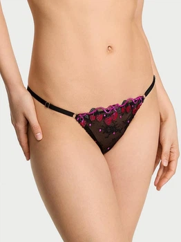 Трусики стрінги жіночі Victoria's Secret 553215988 L Чорні (1160859851)