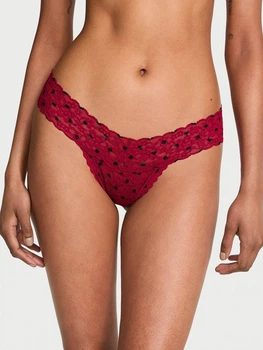 Трусики танга жіночі Victoria's Secret 649575805 XS Бордові (1160866323)