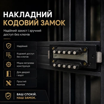 Кодовий замок на двері в під'їзд накладний Шерлок зкп 2