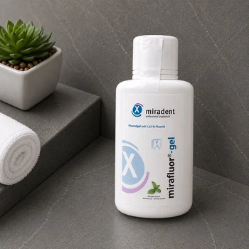 Фторидний гель miradent Mirafluor gel (1,23%) зі смаком м'яти, 250 мл
