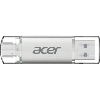 USB флеш накопитель Acer 64GB UT300 USB-A/Type-C 3.2 Silver (BL.9BWWA.589)