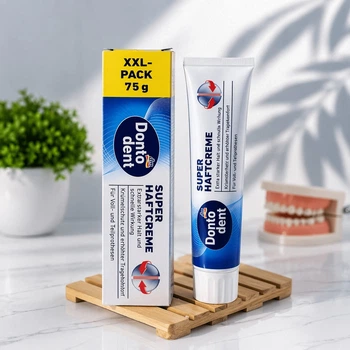 Супер клей - крем для протезов Dontodent Super Haftcreme extra stark 75 г