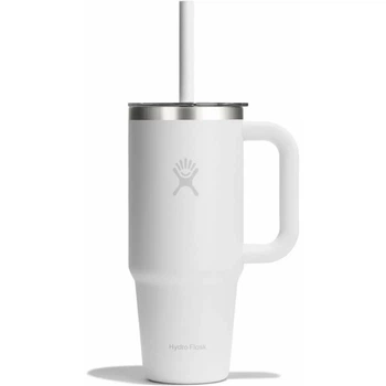 Термочашка Hydro Flask 700 ml Travel Tumbler Clear Lid Білий