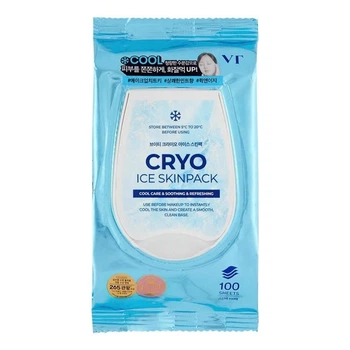 Охлаждающие успокаивающие пэд-маски для лица VT Cosmetics Cryo Skin Pack 100 шт