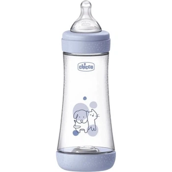 Бутылочка для кормления Chicco Perfect 5 із силіконовою соскою 4+ місяців 300 мл Блакитна (20235.22.40) Chicco 20235.22.40 1061400