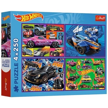 Пазл Trefl Hot Wheels Гоночный автомобиль 4х250 элементов (5900511133127) TREFL 5900511133127 1062348