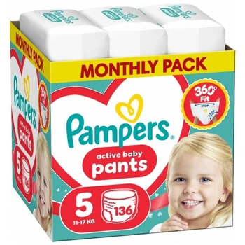 Подгузники Pampers Active Baby Pants Розмір 5 (11-17 кг) 136 шт (8006530305679) Pampers 8006530305679 1054572