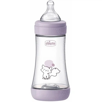Бутылочка для кормления Chicco Perfect 5 із силіконовою соскою 2+ місяців 240 мл Рожева (20223.12.40) Chicco 20223.12.40 1061395