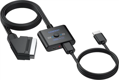 Конвертер SCART в HDMI CAMWAY 1080P з вбудованими кабелями