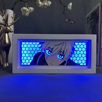 Багатошаровий Нічник лампа аніме Синя тюрма в'язниця Blue Lock світильник Seishiro Nagi Блю Лок Сеісіро Нагі RGB