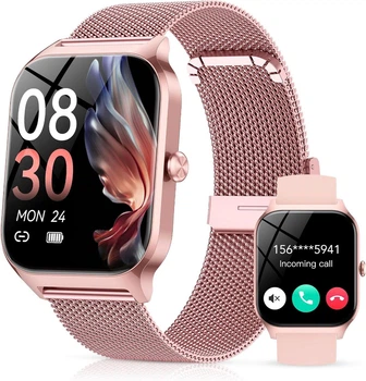 Смарт-годинник P125 для жінок 1.85" HD Bluetooth дзвінки IP68 Rose Gold