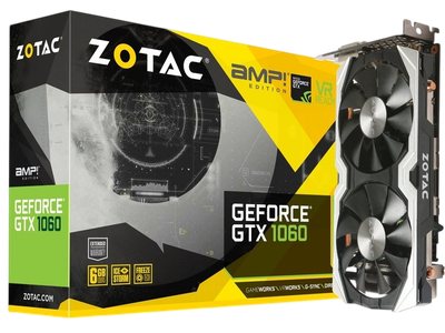 Видеокарта GeForce GTX 1060 6GB Zotac AMP! Edition (ZT-P10600B-10M) Б/У