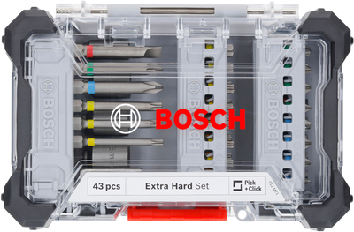 Набір біт і торцевих ключів Bosch Extra Hard Set 43 предмети (6949509247124)