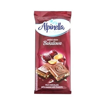 Шоколад Альпінелла Арахіс Ізюм 90г