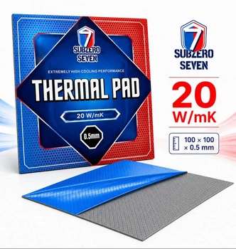 Термопрокладка SubZero Seven Tornado 20 W/mK 100x100x0.5 мм