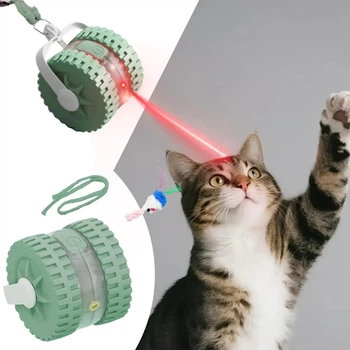 Интерактивная игрушка для котов с лазером и автокаткой Interactive Pet Ball, USB, с датчиками движения