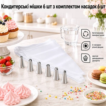 Кондитерский мешок RYJ 6 насадок и 6 мешков (YP653)