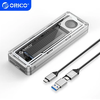 Внешний корпус для SSD-накопителя ORICO USB4 40 Гбит/с, совместимый с Thunderbolt 4/3, M.2 NVMe, для iPhone, Mac Mini, ноутбуков, расширение памяти SSD, алюминиевый корпус Crystal Series AAGM2.