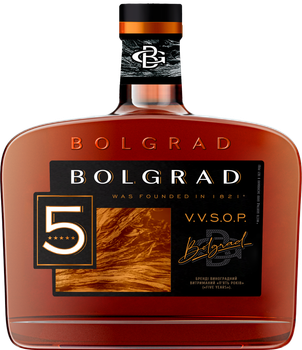 Бренди Bolgrad VVSOP 5 лет выдержки 0.5 л 40% (4820013031091_4820197566686)