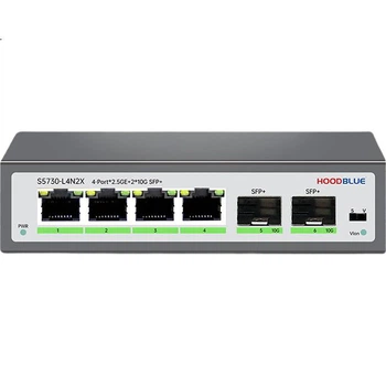 Коммутатор Hoodblue S5730-L4N2X 2.5G на 4 порта с двумя оптическими портами 10G, для NAS
