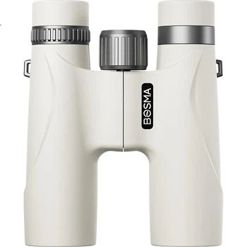 Бинокль BOSMA Swallow 10x32 с высоким увеличением, широким углом обзора и высокой четкостью изображения, идеально подходит для путешествий, наблюдения за птицами и театральных представлений (белый цвет Mica White).