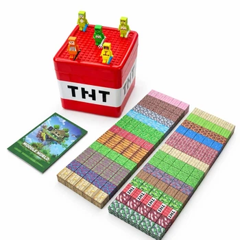 Детский магнитный конструктор Module World Magnetic Cube Blocks, 160 деталей, 5 фигурок, контейнер TNT