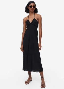 Сарафан из хлопка H&M 1160706001c30 XL черный (100014063)