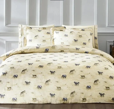 Постельное белье Tivolyo Home Safari делюкс сатин жатый шёлк евро