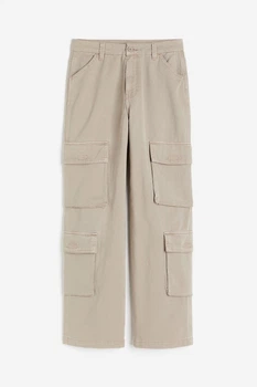 Джинсы карго H&M 1203810002c61 46 бежевые (100013643)