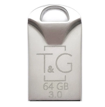 Флеш накопичувач USB 3.0 64 Gb T and G Metal 106 сріблястий металевий (TG106-64G3)