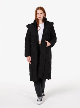 Куртка демисезонная длинная с капюшоном женская Colin's CL1070992BLK S Black (8684112302294)