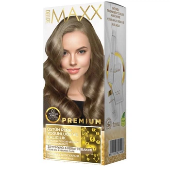 Фарба для волосся MAXX Deluxe 8.1 Попілястий світло-русий 50 мл+50 мл+10 мл