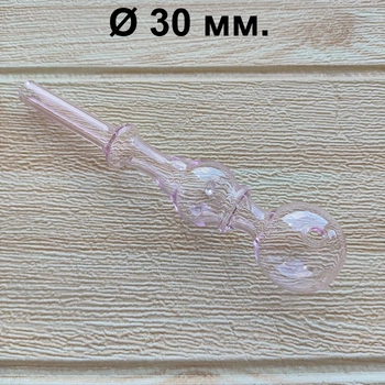 Стеклянная трубка для курения Bumba Oil Long Pink 14 см./30 мм.