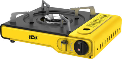 Портативная туристическая газовая плита WINNINGSTAR ST-5658 с пьезоподжигом 2.9 кВт одноконфорочная Желтая (WNNGS-ST-5658-Y)