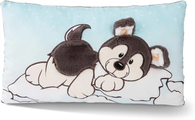 М'яка плюшева подушка Собака Хаскі NICI Husky Swante 45740 декоративна дитяча подушка обнімашка 43 × 25 см бірюзова (SKU-372)