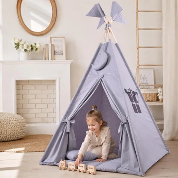 Палатка-Вигвам WIGWAMHOME Однотонный 110х110х180см серая
