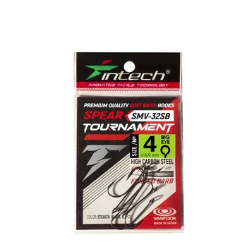 Крючок одинарный Intech Tournament Spear SMV-32SB #04 (6 шт.), PTFE-покрытие, высококачественная калиброванная сталь, кованое жало, Made in Japan Vanfook(FS_A62A4DEDDFB6)