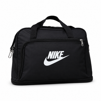 Спортивна сумка трансформер Nike чорна дорожня сумка для тренувань з відділенням для взуття