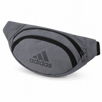 Бананка мужская Adidas серая, сумка бананка через плечо мужская с серым логотипом