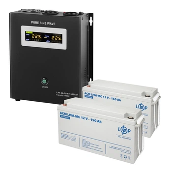 Комплект резервного питания LP (LogicPower) ИБП + мультигелевая батарея (UPS W1500 + АКБ MG 4140W)