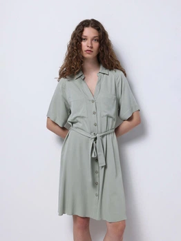 Платье-рубашка миди летнее женское Colin's CL1073826MGR XS Mint Green (8684112629865)