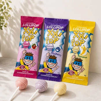 Конфеты с ксилитом Miradent XyliPop (ассорти), 3 шт