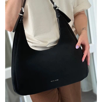 Сумка жіноча крос боді з еко шкіри David Jones 29613 чорна