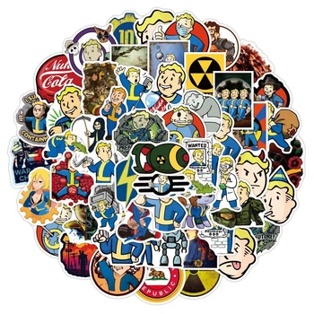 Набір наклейок Волт-Бой / Vault Boy з гри Фол-аут / Fallout