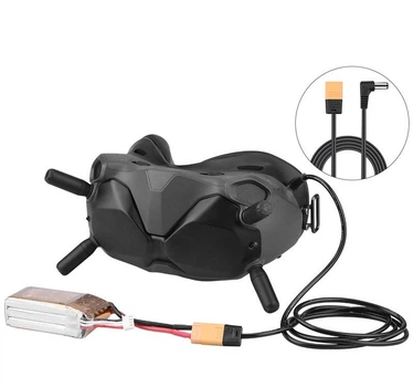 Кабель питания для DJI Goggles V2 XT60 to DC 5525 1м (0522)