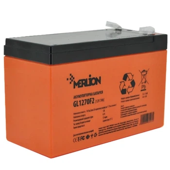 Свинцово-кислотная аккумуляторная батарея MERLION GL1270F2 7A•ч 12В