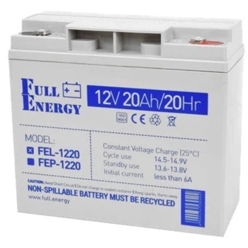 Свинцово-кислотная аккумуляторная батарея Full Energy FEL-1220 20А•ч 12В гелевая