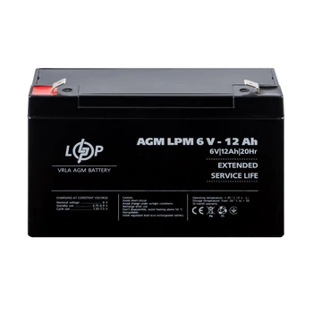 Аккумулятор AGM LPM 6V - 12 Ah (11-2023) s