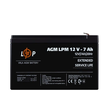 Аккумулятор AGM LPM 12V - 7 Ah Уценка 04.2025